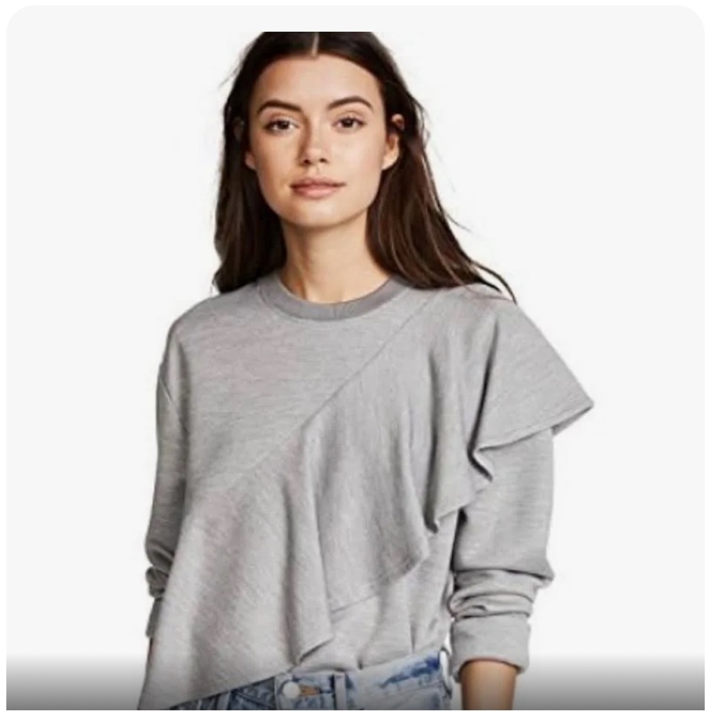 Diane Von Furstenberg Ruffle Sweatshirt Sm